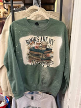 Load image into Gallery viewer, Books Are My Therapy Sweatshirt
