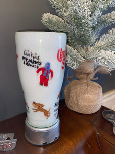 Christmas story glitter tumbler