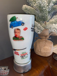 Christmas story glitter tumbler