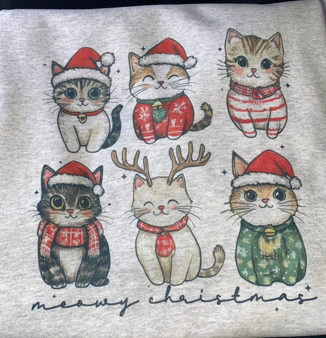 Meowy Christmas crewneck