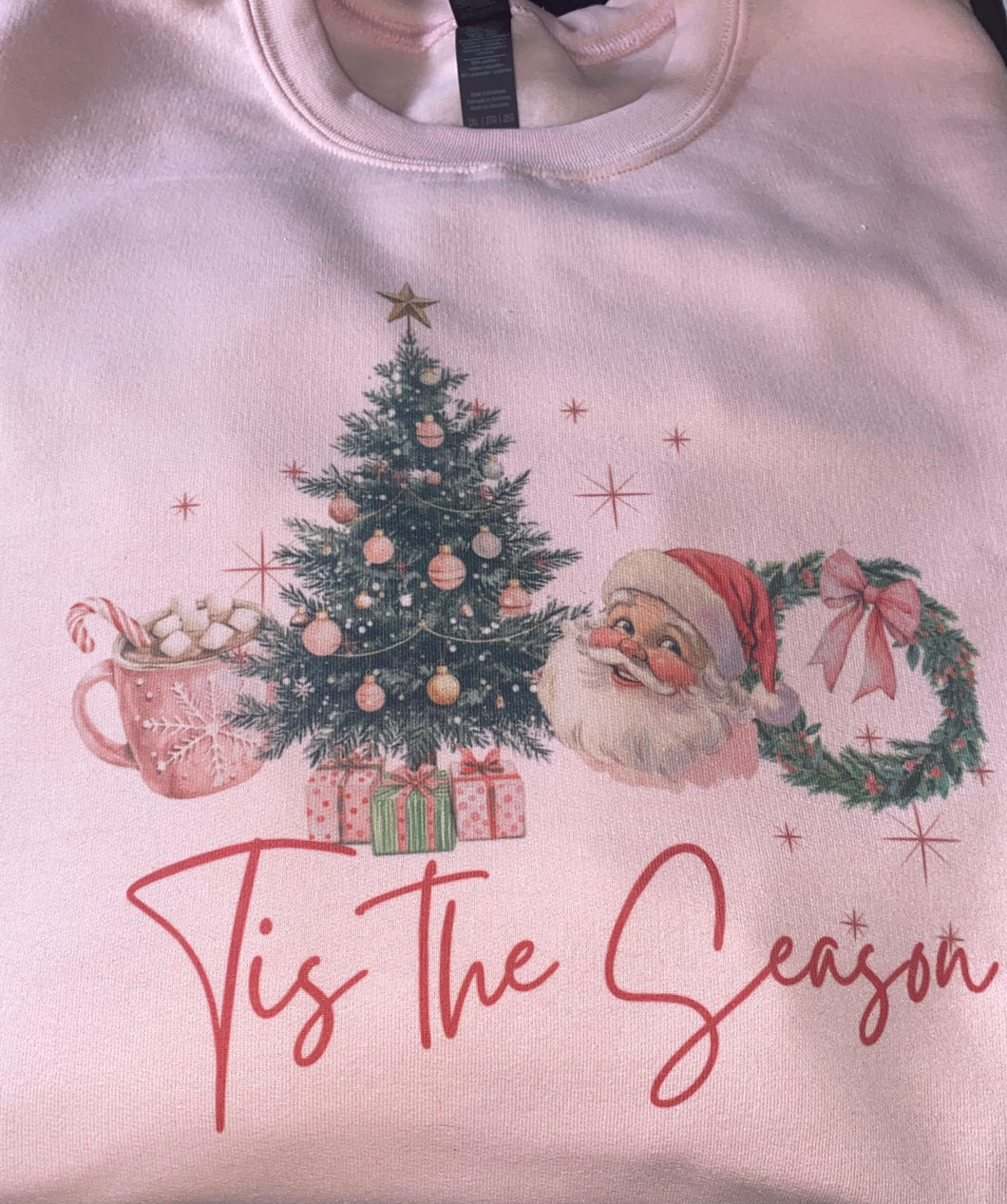 Pink Santa crewneck