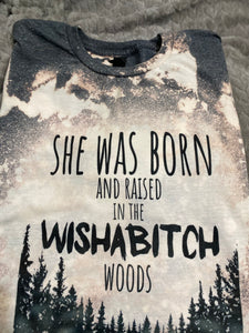 She was born bleached tshirt