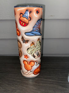 3D effect Halloween tumbler