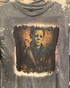 Myers horror Halloween bleached tee