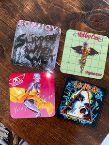 Rock band coasters