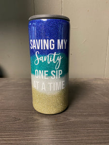 Slim can koozie Beach theme