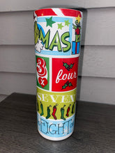 Load image into Gallery viewer, Christmas 12 days tumbler
