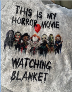 Horror watching blanket