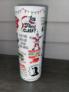 Griswold Christmas tumbler 20oz skinny