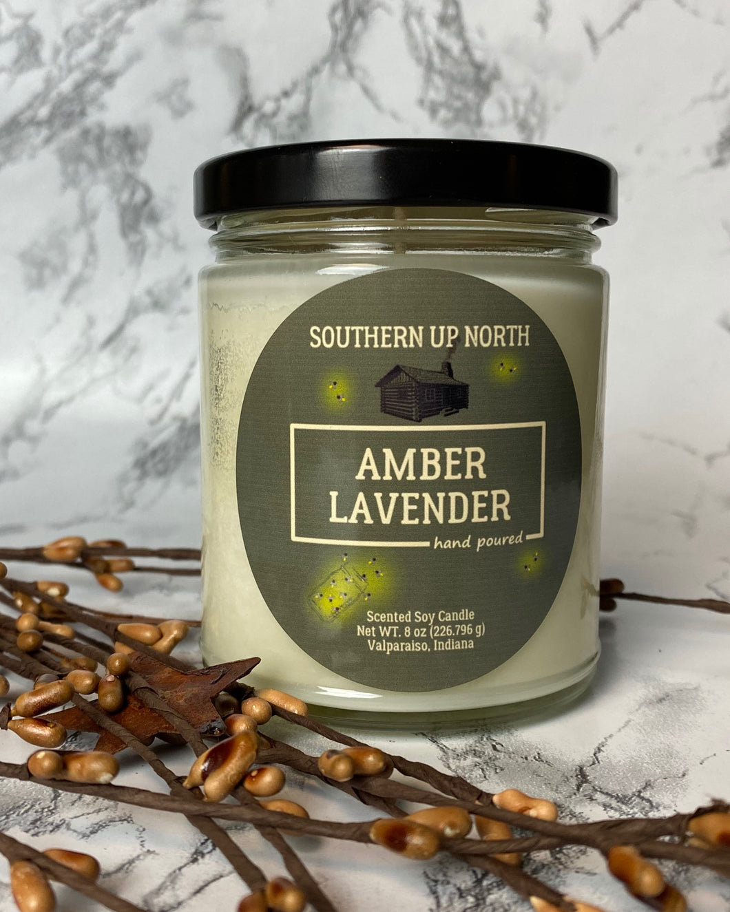 Soy Candle Amber Lavender