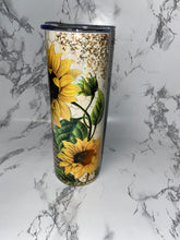 Load image into Gallery viewer, Bee hive and sunflowers  tumbler
