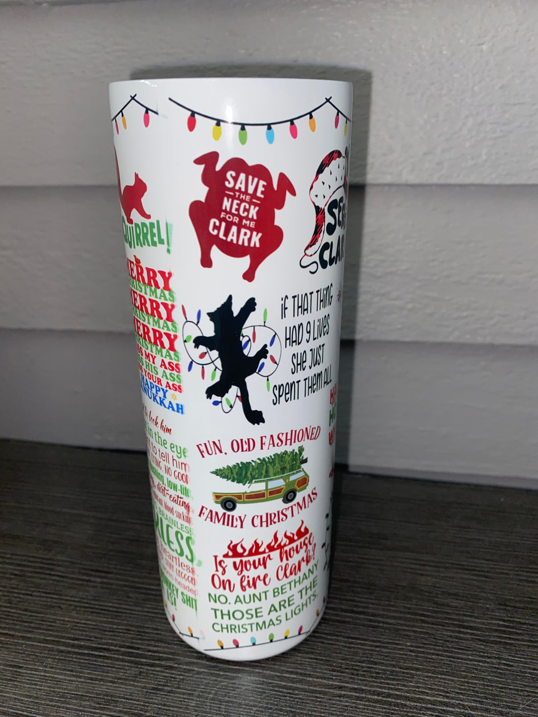 Griswold Christmas tumbler 20oz skinny