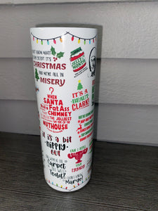 Griswold Christmas tumbler 20oz skinny