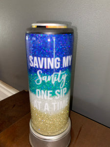 Slim can koozie Beach theme